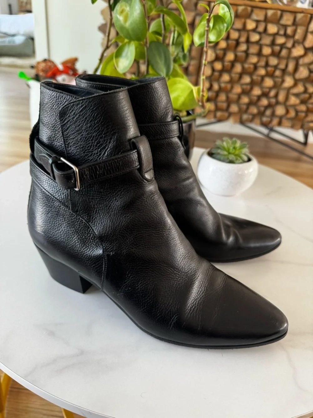 Saint Laurent West Jodphur Hammered Bootie - Picture 4 of 7